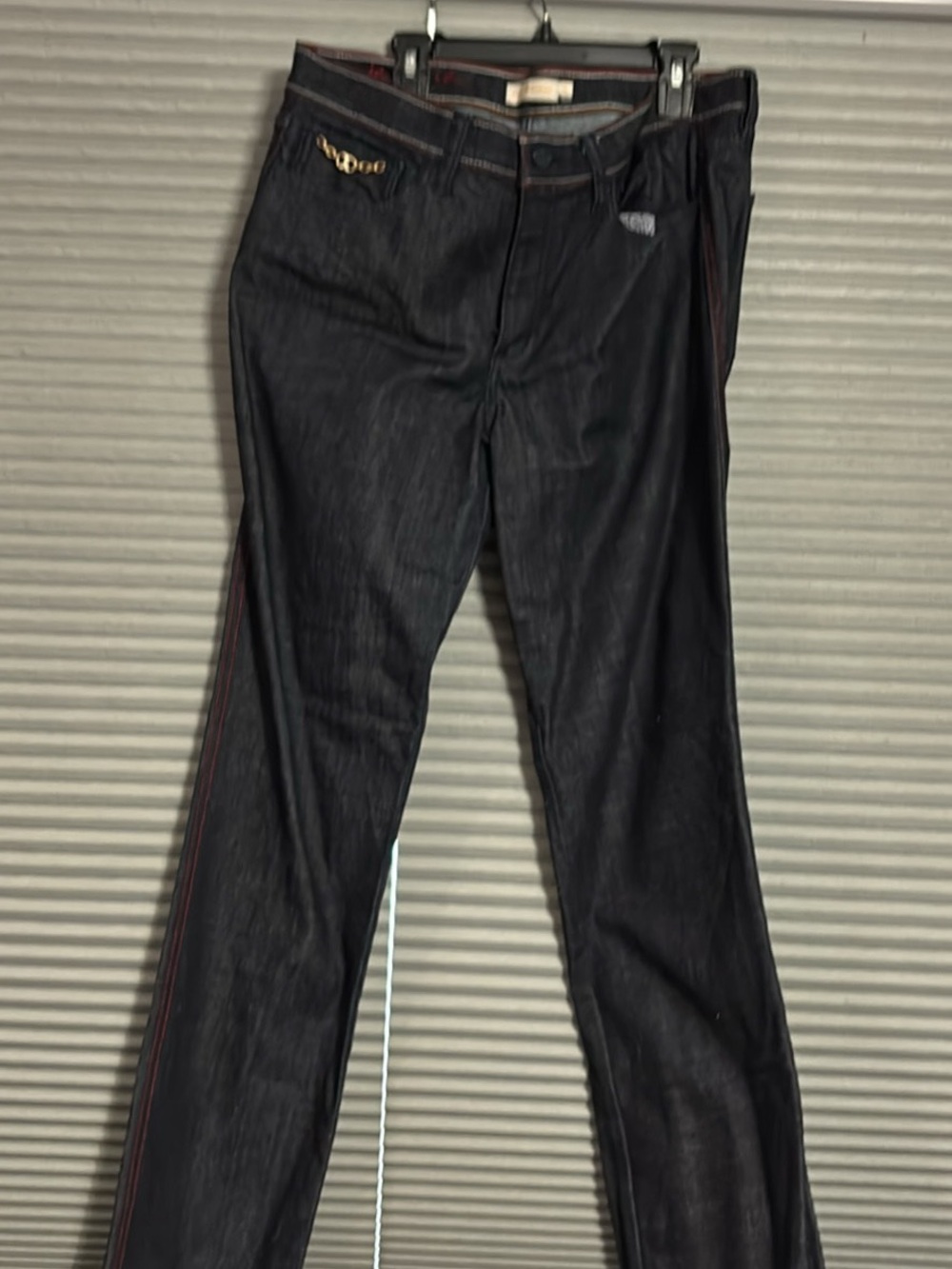 Tory Burch Jeans with Red Side Stitching